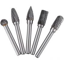 Ugreat - Lot de 5 fraises rotatives en acier au tungstène avec tige de 6 mm et tête de 10 mm