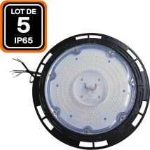Europalamp - Lot de 5 Gamelles suspension industrielle high bay ufo 150W IP65 Blanc froid 6000K