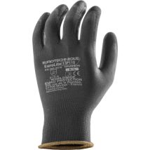 Set Aus 5 - Nahtlose Handschuhe Eurolite 13p110 - Schwarz Größe 10