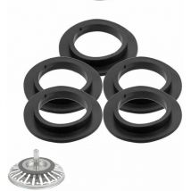 Soleil - Lot de 5 joints d'étanchéité pour bonde de baignoire, lavabo, lavabo de salle de bain, joint à lèvre, joint en caoutchouc pour filtre à
