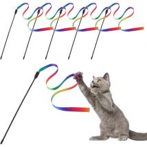 Lot de 5 jouets interactifs en forme de baguette arc-en-ciel pour chaton
