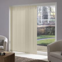 Lot de 5 lamelles verticales 89mm non feu M1 pour store californien - Beige - L8,9 x H280cm