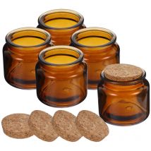 Lot de 5 mini bouteilles en verre pour café, bougie, insecte, décoration de mariage, conteneurs, petites bouteilles