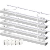 MSW - Lot de 5 motorisations pour volet 2 battants slid'up wineo filaire - baie 800 à 1500 mm - blanc