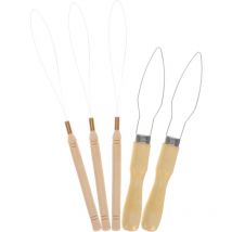 Feiyue - Lot de 5 outils de fabrication de bracelets en bois pour enfiler des perles, des chaînes, des colliers, des perles