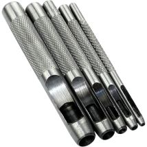 Beijiyi - Lot de 5 Outils de Poinçonnage/Outil Perforateur/Perforatrice de 2/3/4/6/8mm - Poinçon Creux pour Faire des Trous