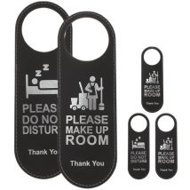 Lot de 5 panneaux de porte « Ne pas déranger », panneau de nettoyage, panneau de poignées de porte, panneau de suspension de porte double face