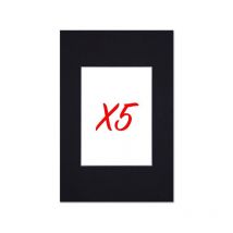 Nielsen - 5 passe-partouts standard noirs pour cadre 40 x 50 cm - Photo 28 x 35 cm