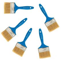 Lot de 5 pinceaux plats de 75 mm