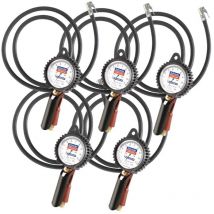 Schrader - Lot de 5 pistolets manometres poignee de gonflage eurodainu michelin