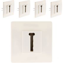 Lot de 5 prises téléphone 8 plots vis + griffes Blanc Diwone