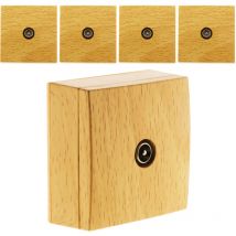 Bel'vue - Lot de 5 prises tv Ø9,52 saillie Hêtre