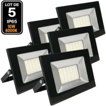 5 Projecteurs Led 10W Ipad 6500k Haute Luminosité