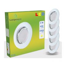 Lampesecoenergie - Lot de 5 Spot Led Encastrable Complete Blanc Lumière Blanc Neutre 5W eq.50W ref.770