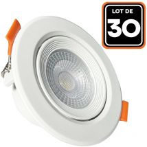 Europalamp - Lot de 30 Spot led Encastrable Rond 5W - Blanc Neutre 4000K