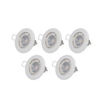 Lot de 5 spot led GU10 blanc 5W 3000K