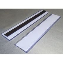 Porte-étiquettes magnétiques – 38 x 200 mm – Lot de 50 – Plastique – Sac poubelle