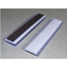 Porte-étiquettes magnétiques – lot de 100 – 25 x 100 mm – plastique – Sac poubelle – DEISS