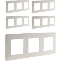 Zenitech - Lot de 5 triples plaques de finition horizontales - Blanches - Artezo