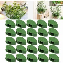 Wahaison - 50pcs Plant Stakes Wall Mount Clips for Climbing Plants, Leaf Shape Self-Adhesive Wall Clips for Wall Vines Plants (50)