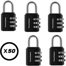 France-cadenas - Lot de 50 cadenas à code 3 chiffres Ranger