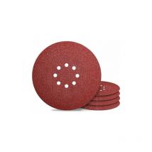 Lot de 50 Disques Abrasifs 225 mm, Grain 40, pour Ponceuse Murale - Papier Abrasif avec 8 Trous.