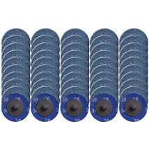 Lot de 50 disques abrasifs à changement rapide, 5,1 cm, disque de verrouillage en rouleau avec revêtement en oxyde de zirconium pour la préparation