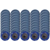 Pnuaticm - Lot De 50 Disques Abrasifs À Changement Rapide, 5,1 Cm, Disque De Verrouillage En Rouleau Avec Revêtement En Oxyde De Zirconium Pour La 