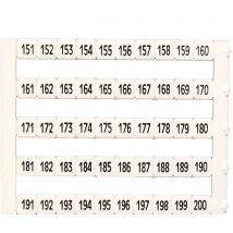 Lot de 50 étiquettes de marquage blanche 5x5mm, impression de 151 à 200 IMO