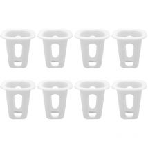 Lot de 50 paniers de plantation hydroponiques, pots de jardinage de légumes, tasses de culture carrées sans sol pour la maison (blanc)