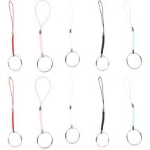Feiyue - Lot de 50 pendentifs porte-clés diy en nylon tissé pour suspendre des cordes