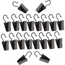 Lot de 50 petites pinces à rideaux en métal pour rideaux, images, décoration d'intérieur, arts et artisanat, noir