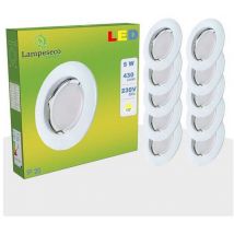 Lampesecoenergie - Lot de 50 Spot Led Encastrable Complete Blanc Lumière Blanc Neutre 5W eq.50W ref.770