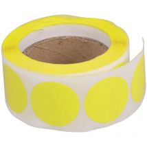 Feiyue - Lot de 500 autocollants adhésifs ronds en papier pour étiquettes cadeaux (jaune)