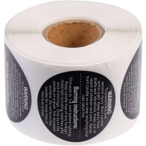 Feiyue - Lot de 500 autocollants d'avertissement pour bougies, étiquettes d'avertissement de sécurité pour la fonte de la cire