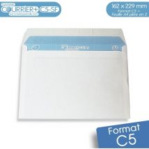 Lot de 50 Enveloppes blanches C5 - gamme Courrier+ (sans fenêtre)