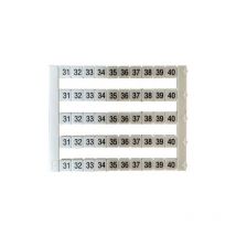 Lot de 5X10 étiquettes de marquage blanche 5x5mm, impression de 31 à 40 IMO