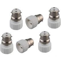 Lot de 6 adaptateurs de lumière B22 vers GU10, culot à baïonnette B22 vers culot GU10 pour culot à douille GU10