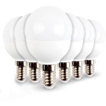 Lot de 6 ampoules led E14 Mini Globe 5.5W 470 lumens Température de Couleur: Blanc neutre 4000K