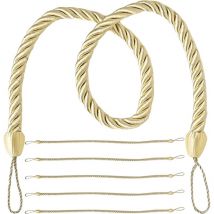 Lot de 6 attaches de rideaux décoratives pour rideaux, boucle de fixation pour rideaux de bureau et de maison