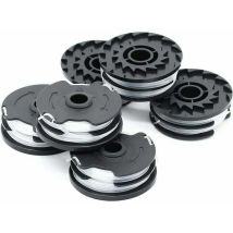 Lot De 6 Bobines De Fil De Rechange Pour Débroussailleuse Sans Fil Lidl Parkside Prta 20-li A1, B2, C3, Prt 550 A1, A3, Prt 300 A1-2 X 4 M 1,6 Mm