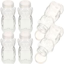 Feiyue - Lot de 6 bocaux à bonbons, récipients à céréales, bouteille à presser pour miel, colle, réservoir de rangement de cuisine multifonction