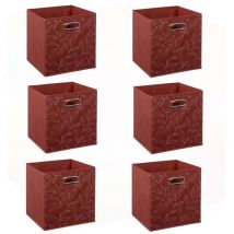 Lot de 6 boites de rangement en tissu Minimalist