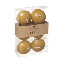 Lot de 6 Bougies Flottantes 'Basic' 4,5cm Jaune