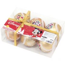 Lot de 6 Boules de Noël - Disney Minnie - Or - 8 cm