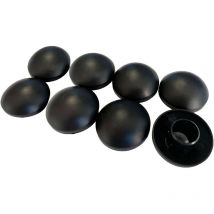 Lot de 8 capuchons de poteaux noir 25mm pour trampoline