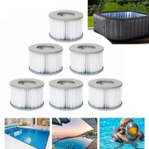 Lot de 6 Cartouche de filtre de piscine, Filtres de Bain à remous pour mspa FD2089 piscines gonflables, Pompe à Cartouche filtrante Version améliorée