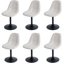 Lot de 6 chaises de salle à manger HW C-A60, chaise de cuisine chaise pivotante, acier mvg tissu/textile bouclé (450g/m²)