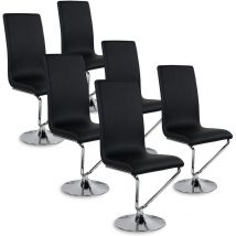 Intensedeco - Lot de 6 chaises design Colami Noir