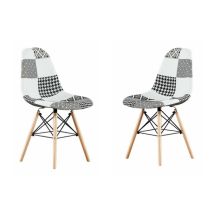 Lot De 1/2/4 Chaise De Salle À Manger Chrono Patchwork Eiffel - Lot De 2 - Multicolore